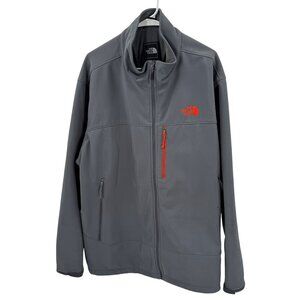 The North Face Grey Mock Neck Full Zip Jacket W/ Pockets Mens 3XL Polyester